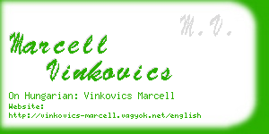 marcell vinkovics business card